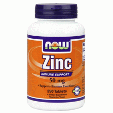 Now Foods Suplemento Zinc Gluconato de Zinco 50mg (250 Cápsulas)